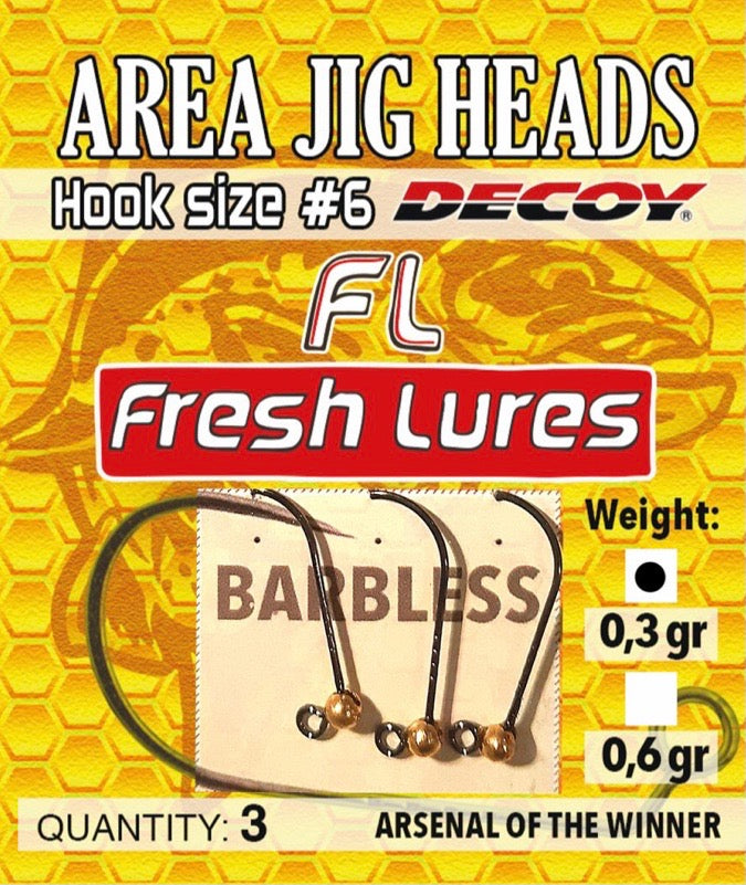 Decoy Area Jig Heads Tungsten for Trout Fishing 0,3 Gr.