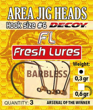 Lade das Bild in den Galerie-Viewer, Decoy Area Jig Heads Tungsten for Trout Fishing 0,3 Gr.
